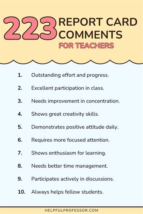 remarks for students' performance|223 Copy and Paste Final Report Card Comments .